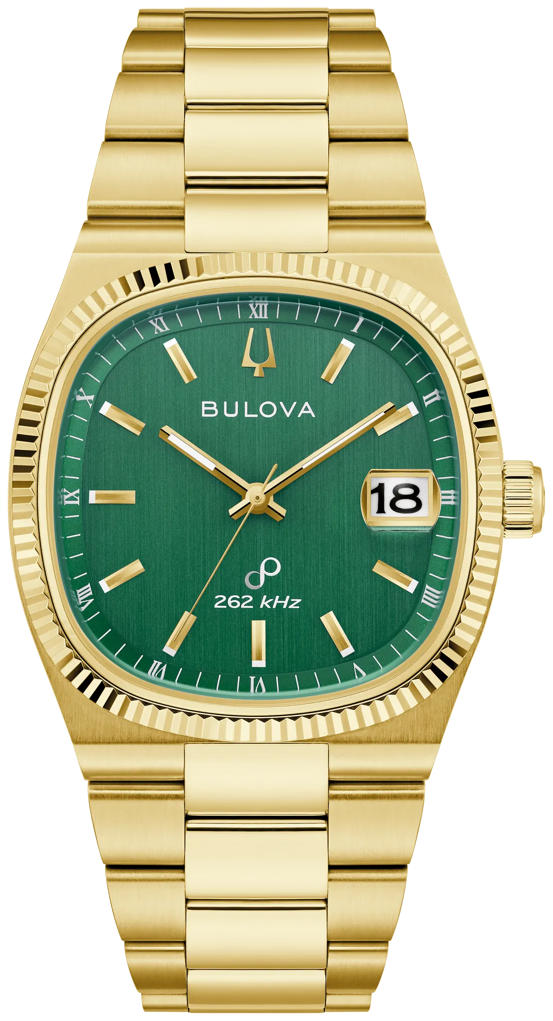 bulova 腕時計 Green Dial Stainless Steel Bracelet Super Seville 97B237 | Bulova